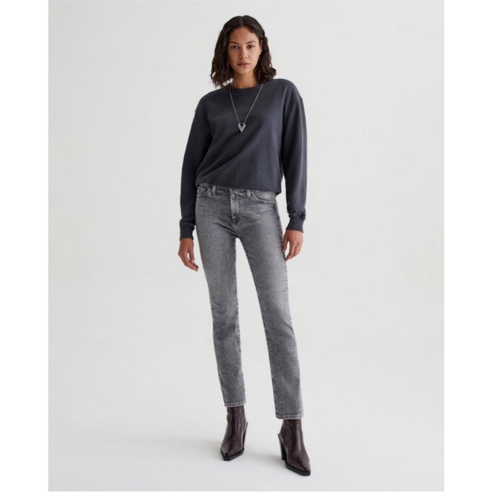 AG Mari Straight Grey Jeans
